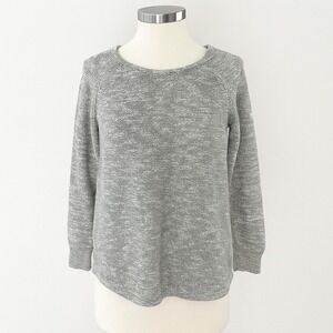 Anthropologia Sweater Womens Medium Gray Button Back Sparrow Casual Neutral